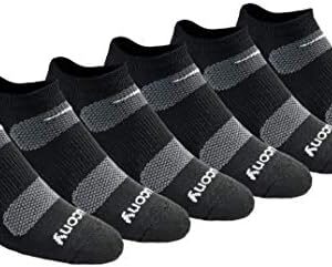Saucony Mens Multi Pack Mesh Ventilating Comfort Fit Performance No Show Socks.jpg