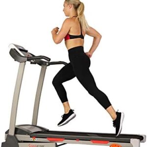Sunny Health & Fitness Premium Folding Incline Treadmill With Pulse