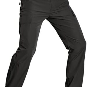 Wespornow Men's Hiking Cargo Pants Lightweight Quick Dry Waterproof Travel Pants For Camping Hunting Fishing Tactical
